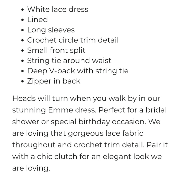 Selfie Leslie Palm Springs Emme Lace Dress Size Lg - Picture 2 of 8